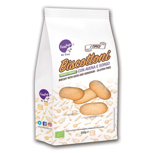 BISCOTTONI CON AVENA E SORGO Senza Glutine BIO 200g FoodUp