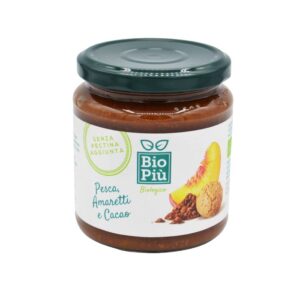 Confettura di pesche, amaretti e cacao Bio Più