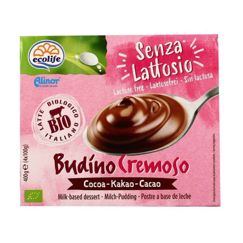 Dessert al Cacao BIO Senza Lattosio 4X100G  (400gr) EcoLife Alinor