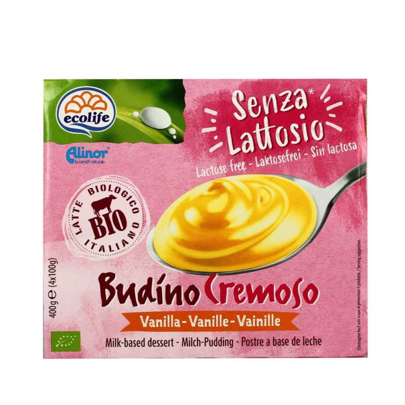 Dessert alla Vaniglia BIO Senza Lattosio 4X100G (400gr) EcoLife Alinor