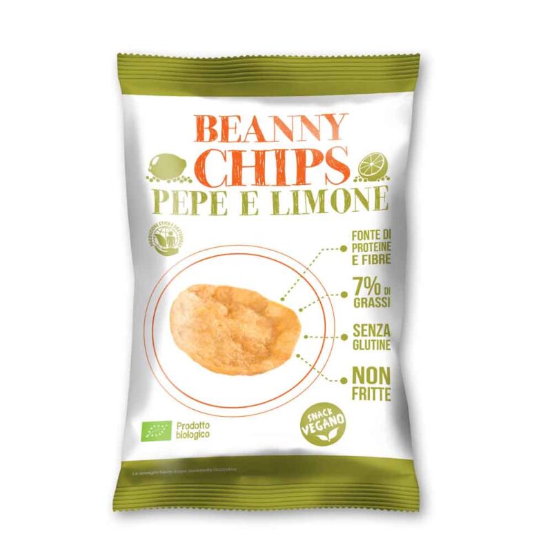 Beanny Chips Limone e Pepe BIO 40g New Snacks
