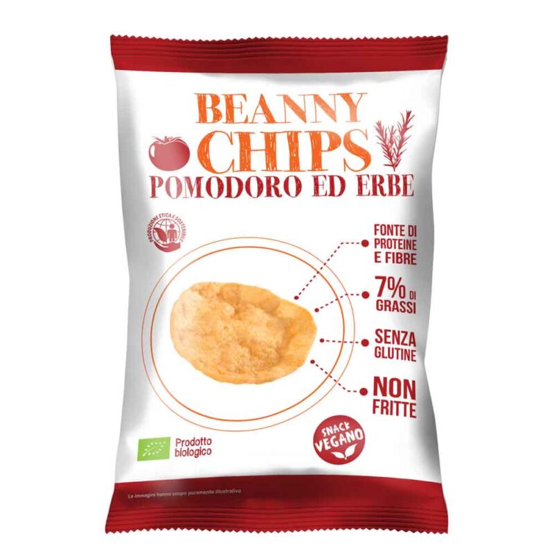 Beanny Chips Pomodoro E Erbe BIO 40g New Snacks