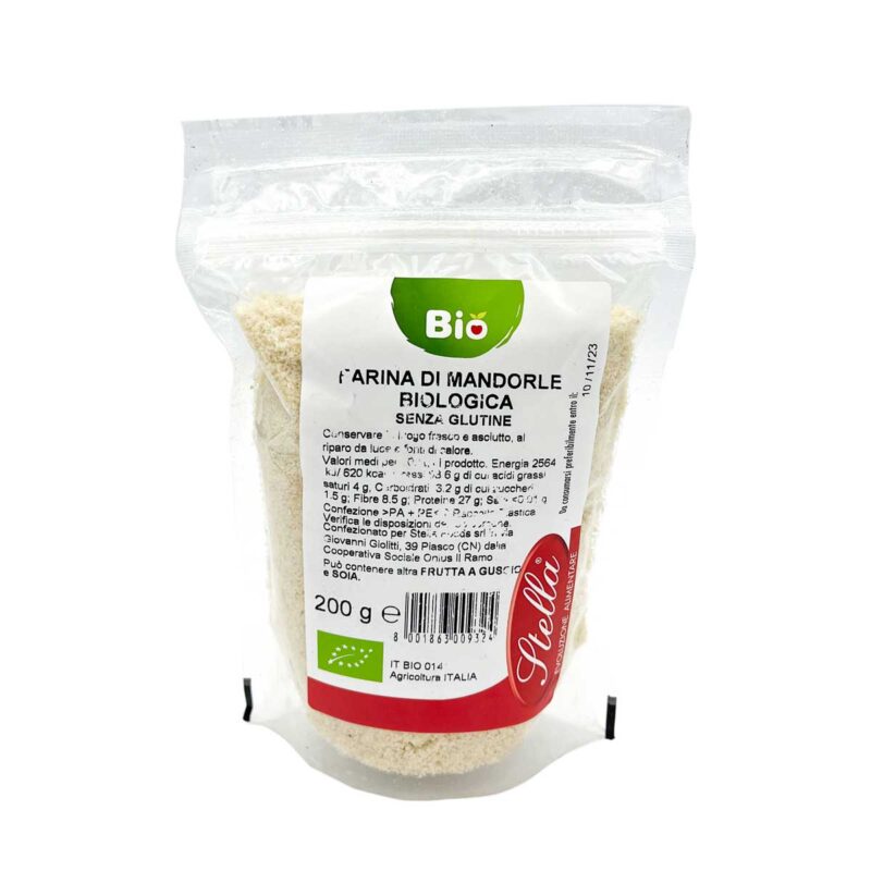 Farina Mandorle Pelate Crude BIO Senza Glutine 200G Stella