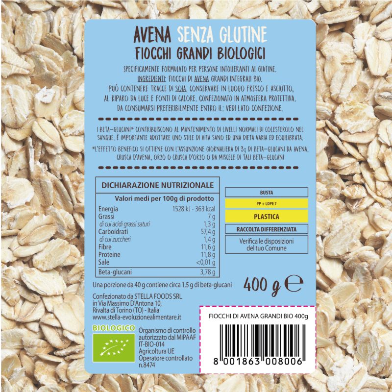 Fiocchi di avena grandi senza glutine BIO Stella - immagine 2