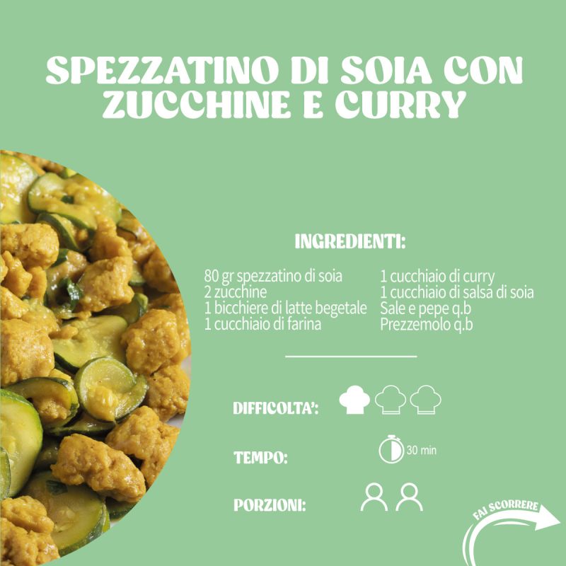 Ricetta Spezzatino di Soia Zucchine e Curry parte 1