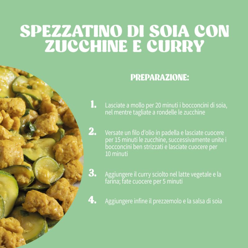 Ricetta Spezzatino di Soia Zucchine e Curry parte 2