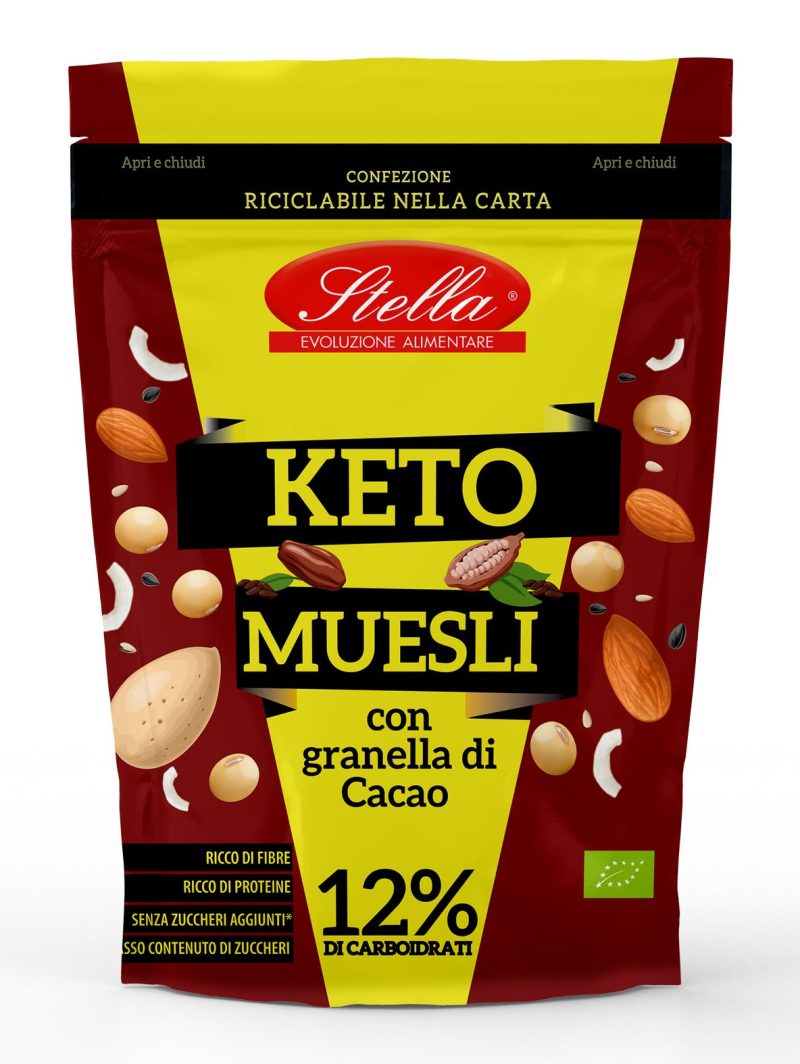 Keto Diet Muesli con Granella di Cacao Bio