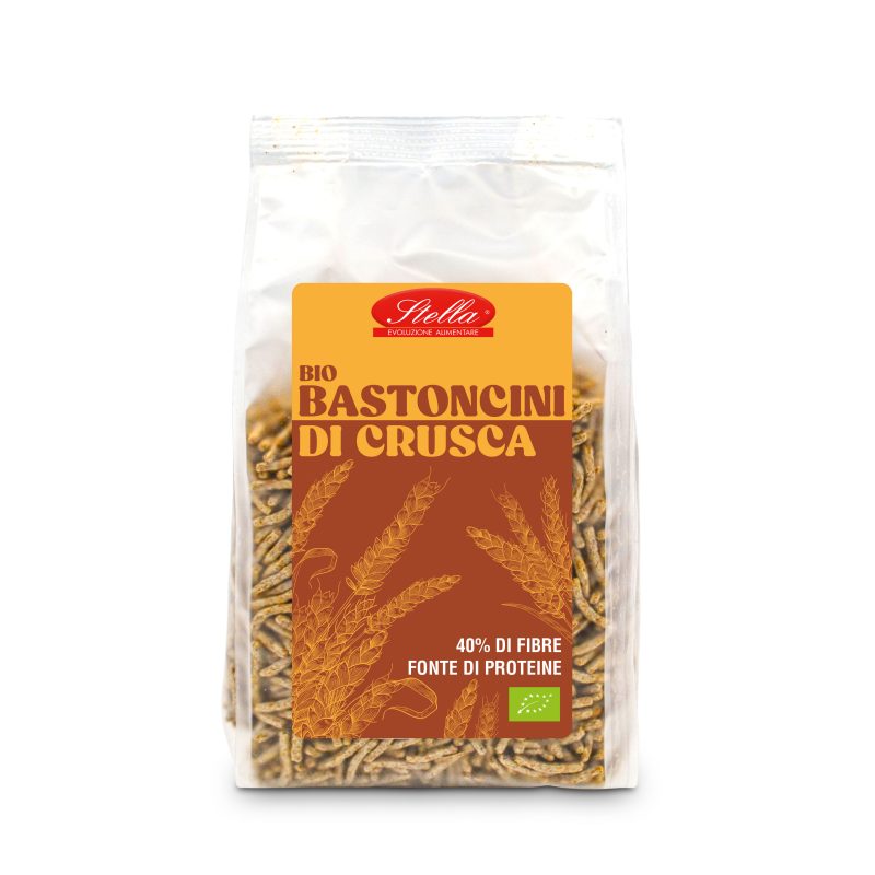 Foto Pacchetto frontale bastoncini di Crusca Bio Stella Foods