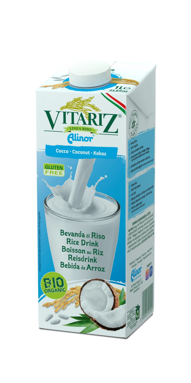 BEVANDA DI RISO AL COCCO BIO VITARIZ 1L Alinor